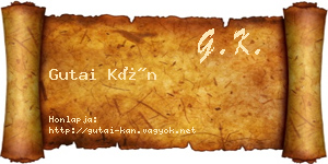 Gutai Kán névjegykártya